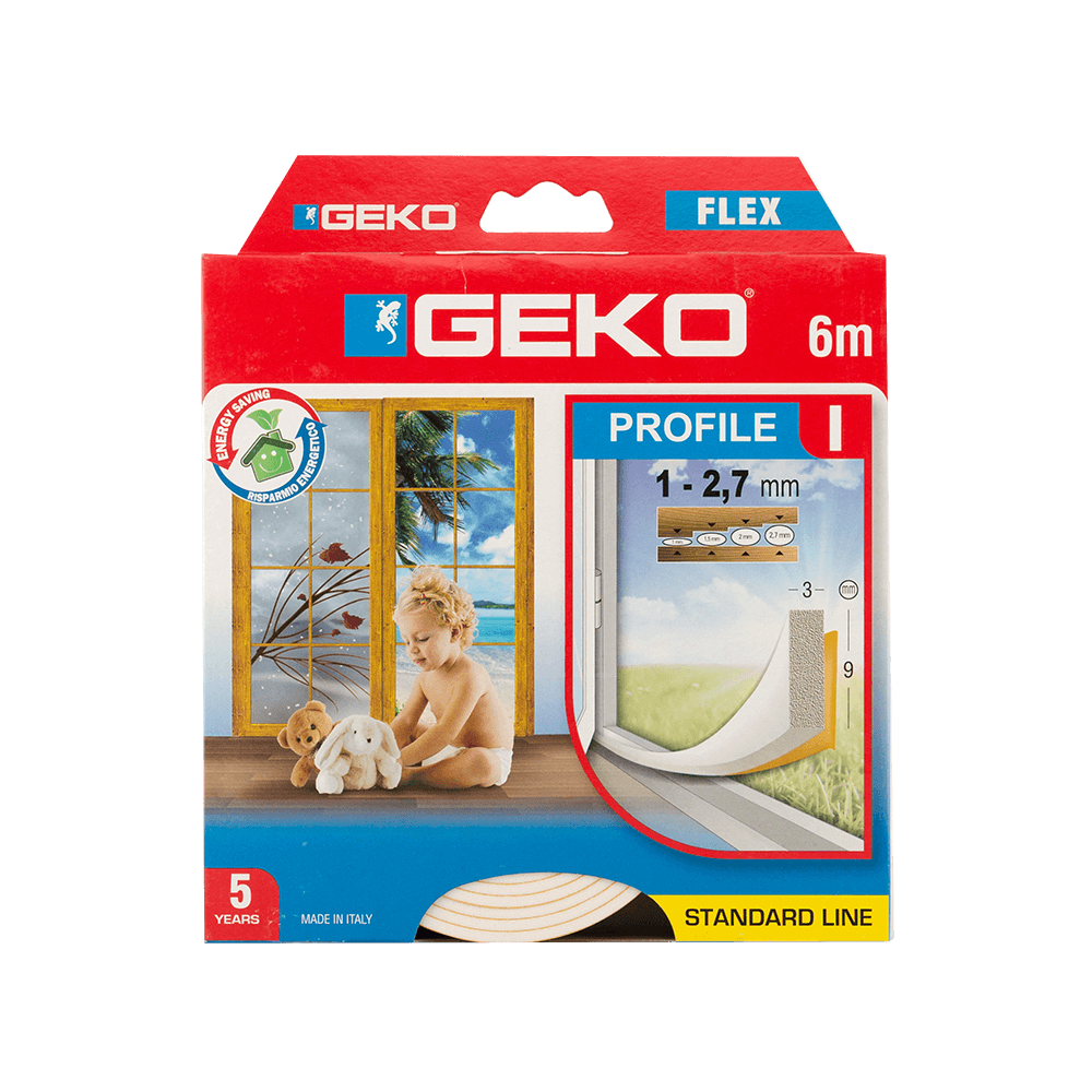 Oferte la Garnitura adeziva de etansare, spuma PVC, Geko Flex, alb