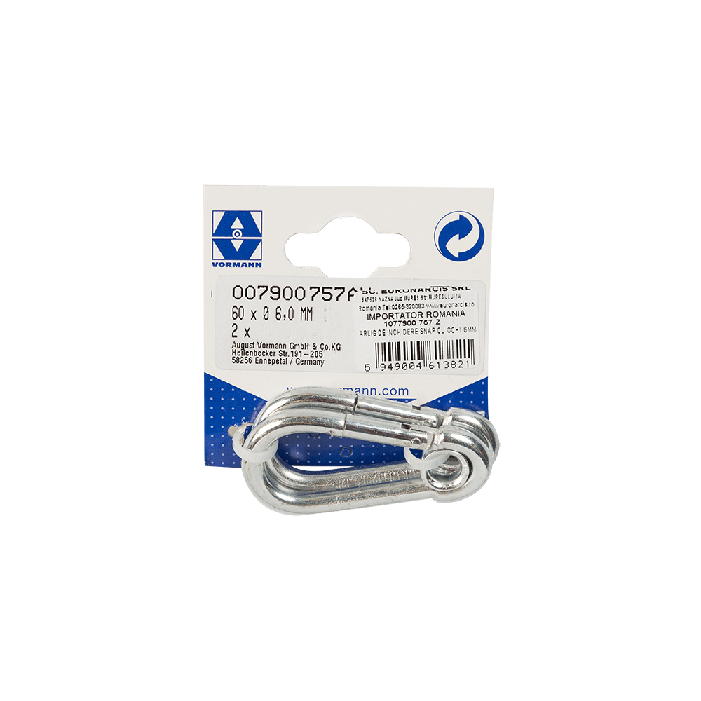Oferte la Carlig carabina cu ochi, otel, 60 x 6 x 6 mm