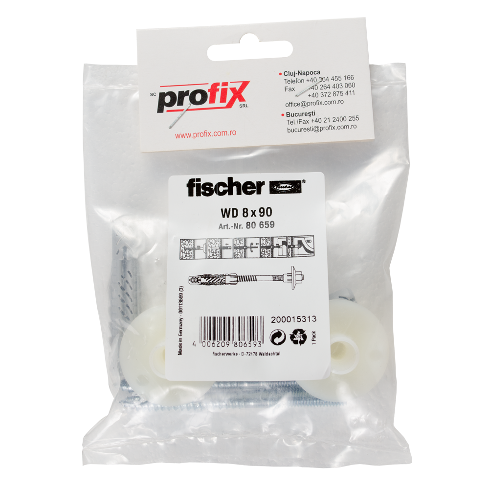 Oferte la Set fixare sanitare, Fischer WD, 10 x 60 mm, 8 x 90 mm