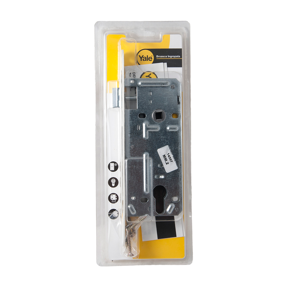 Oferte la Broasca ingropata cu cheie Yale, otel, alb, 43 x 90 mm