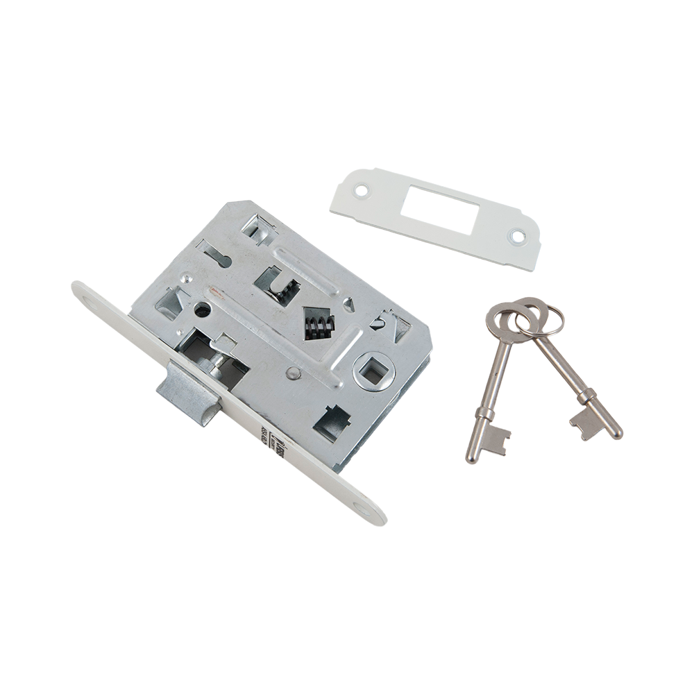 Oferte la Broasca ingropata cu cheie Yale, otel, alb, 43 x 72 mm