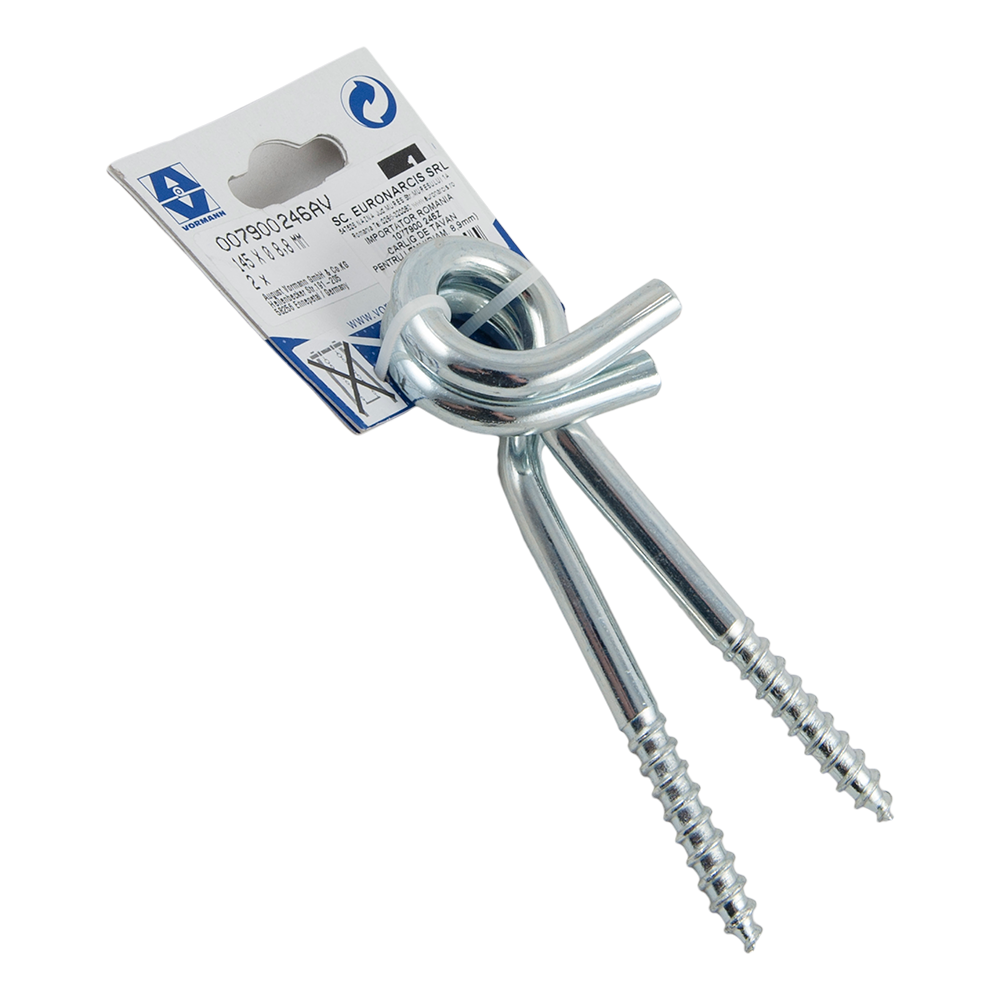 Oferte la Carlig de tavan filetat pentru lemn, 140 x 8,9 mm