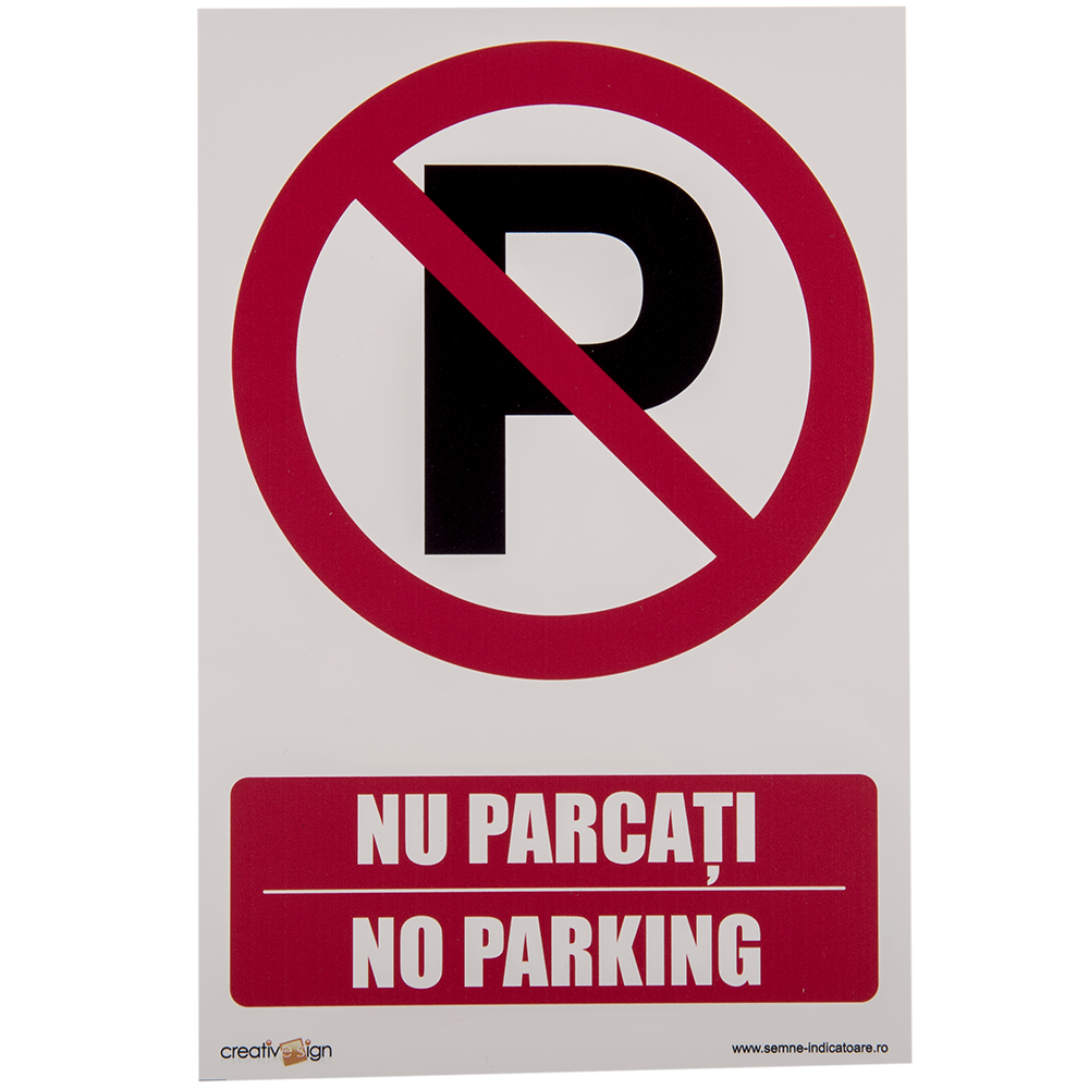 Oferte la Indicator Nu parcati, PVC, 20 x 30 cm