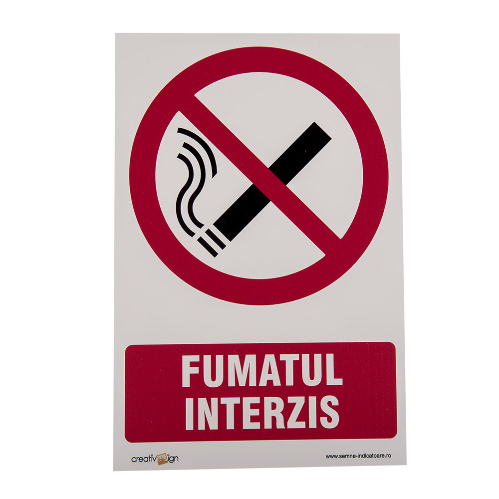 Oferte la Semn Fumatul interzis, PVC, 15 x 20 cm