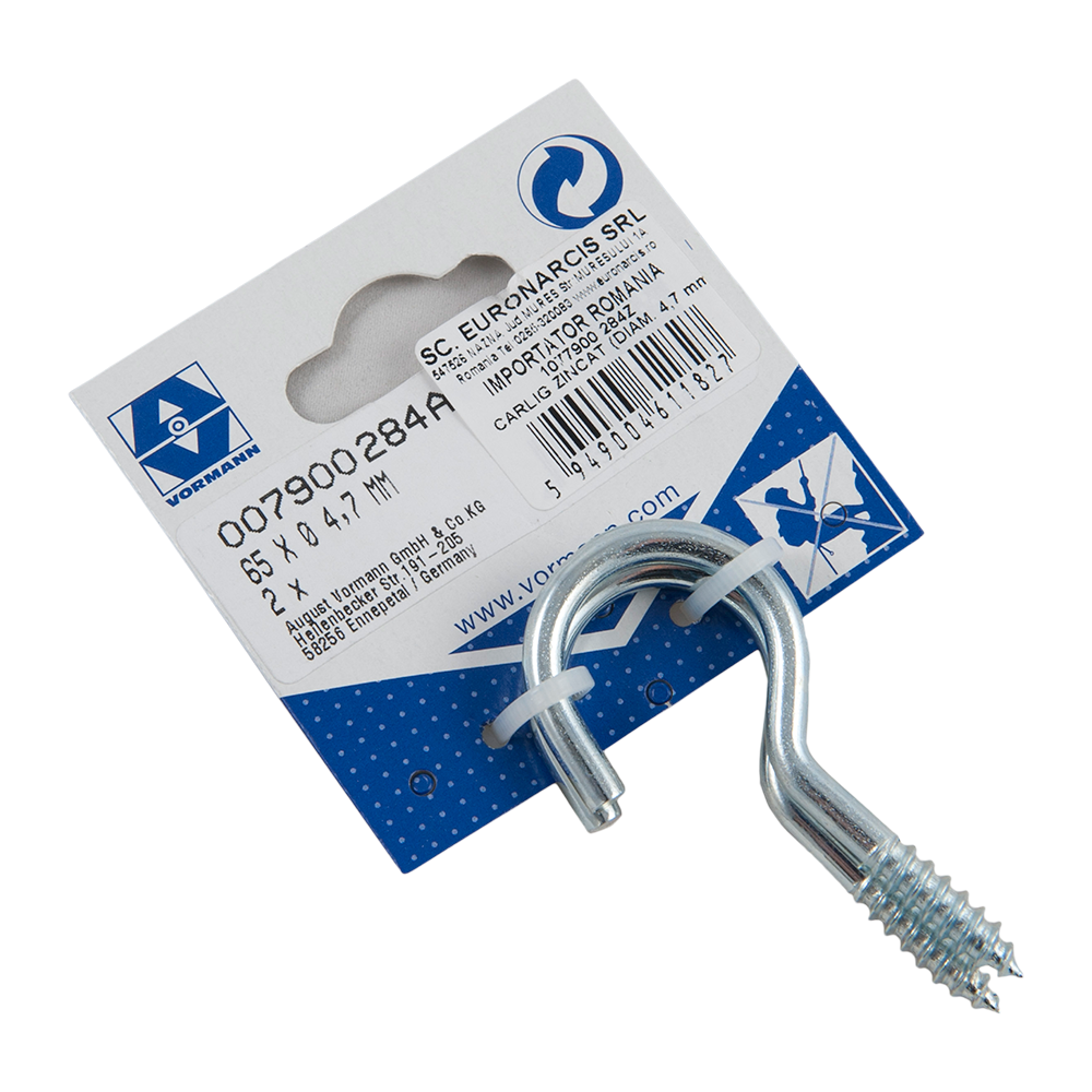 Oferte la Carlig filetat, otel zincat, 66 x 22 x 4,7 mm