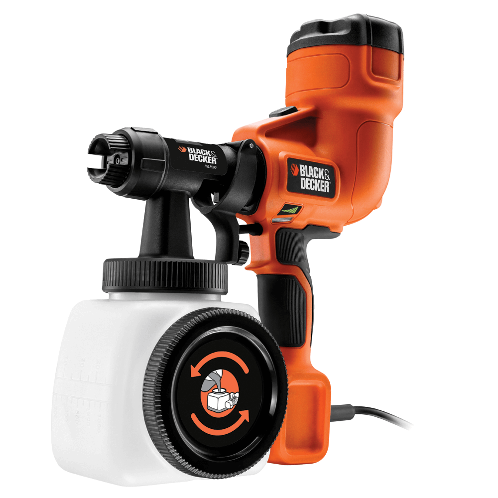 Oferte la Pistol de vopsit Black&Decker HVLP200, 400W, debit 120 g/min, rezervor 1200 ml