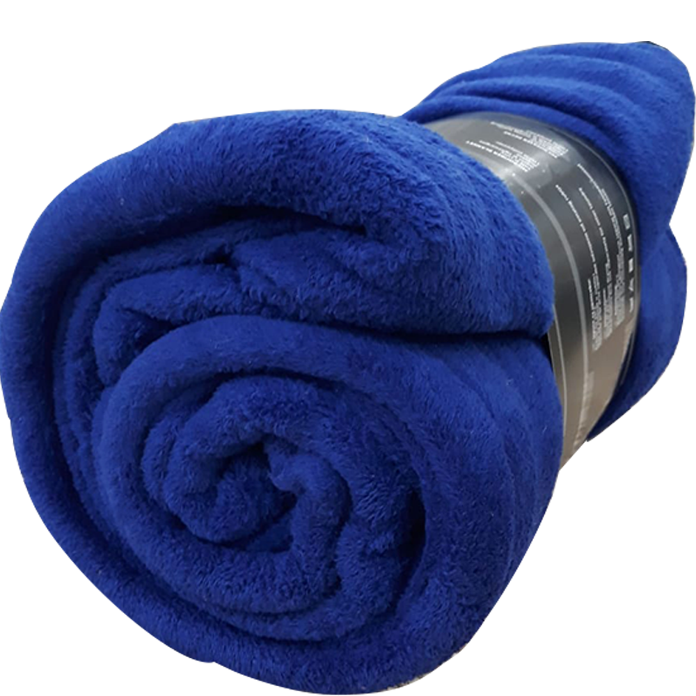 Oferte la Patura pufoasa Coral-Fleece, poliester, albastru, 150 x 200 cm