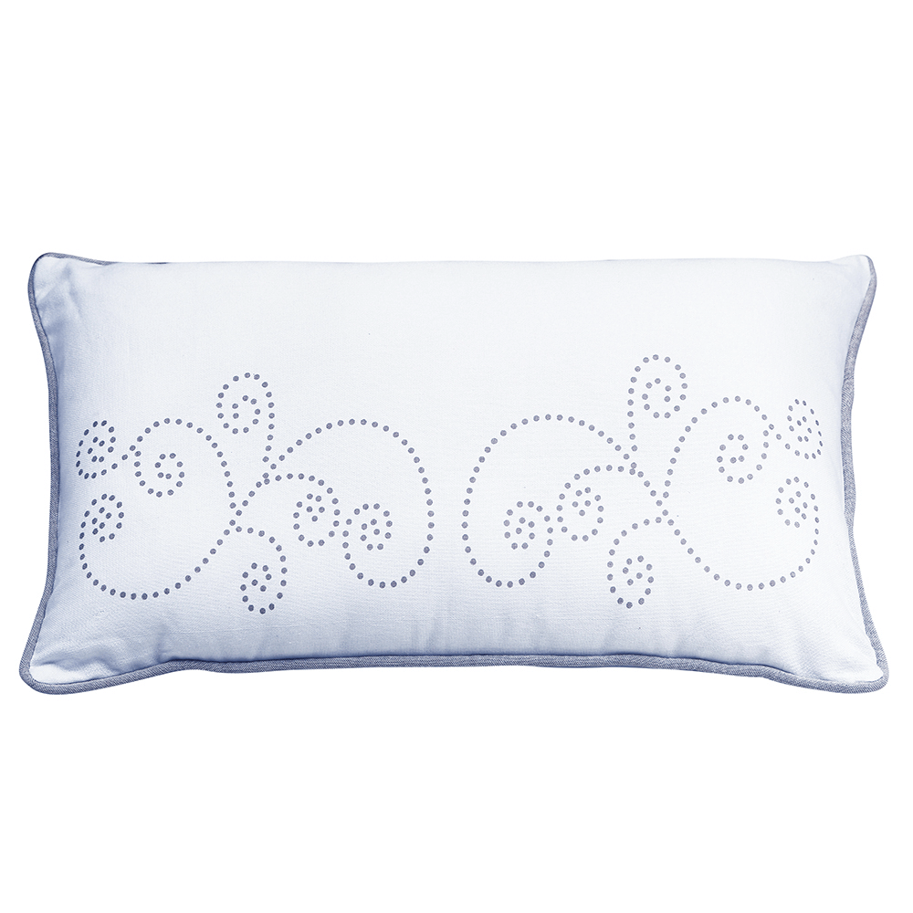 Oferte la Perna decorativa Dream, model elegant, 100% bumbac, 30 x 50 cm, ecru/gri