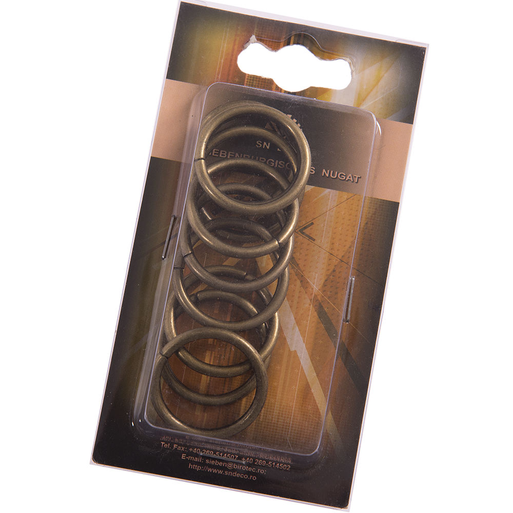Oferte la Inele galerie din metal forjat, auriu antic, pentru diametru de 16 mm, 10 buc