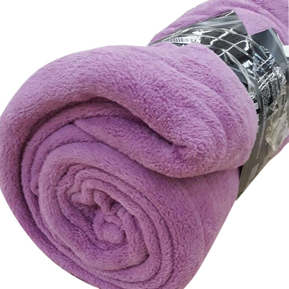 Oferte la Patura pufoasa Coral Fleece, poliester, lila, 150 x 200 cm