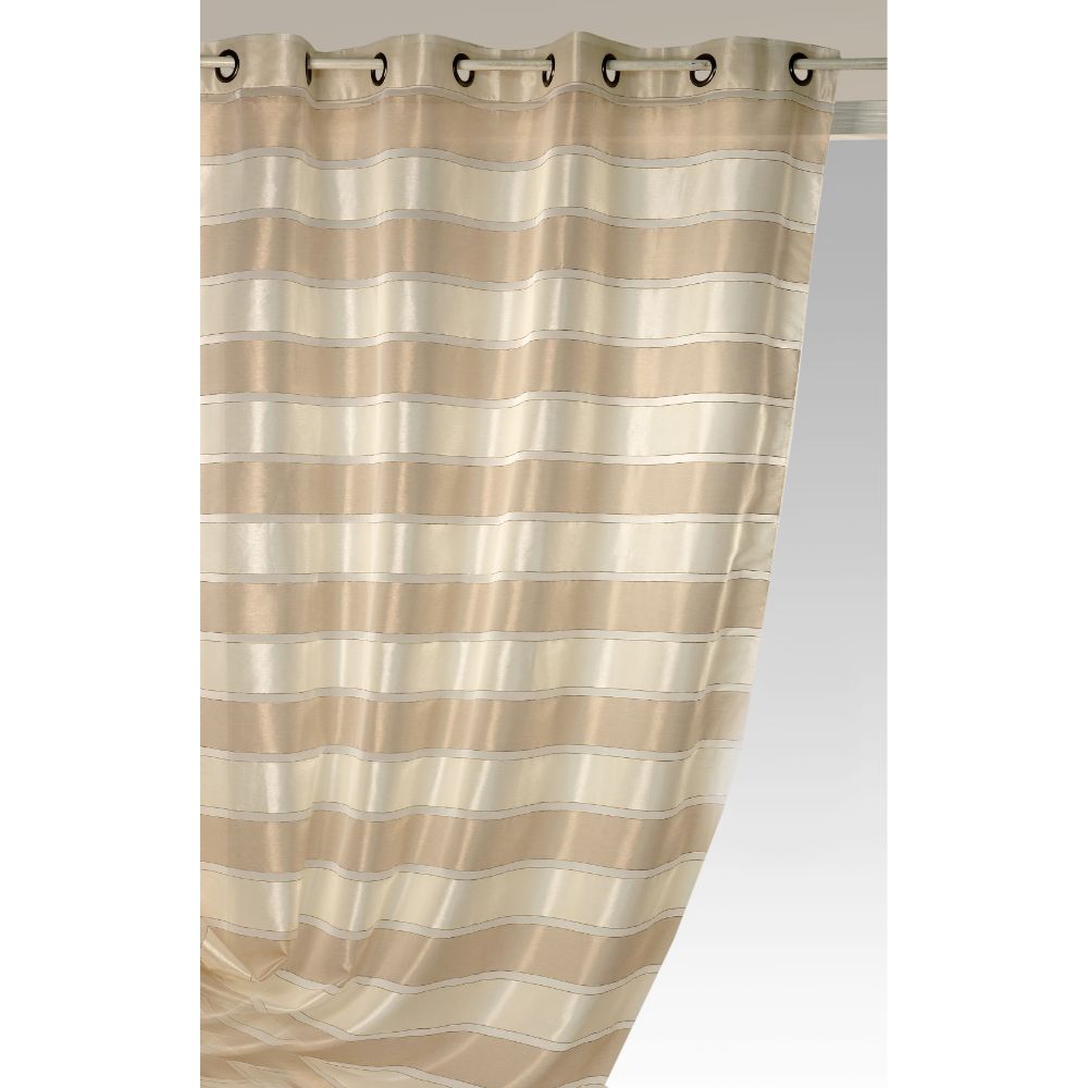 Oferte la Perdea Nacre 100% poliester, bej-maro deschis, 145 x 240 cm