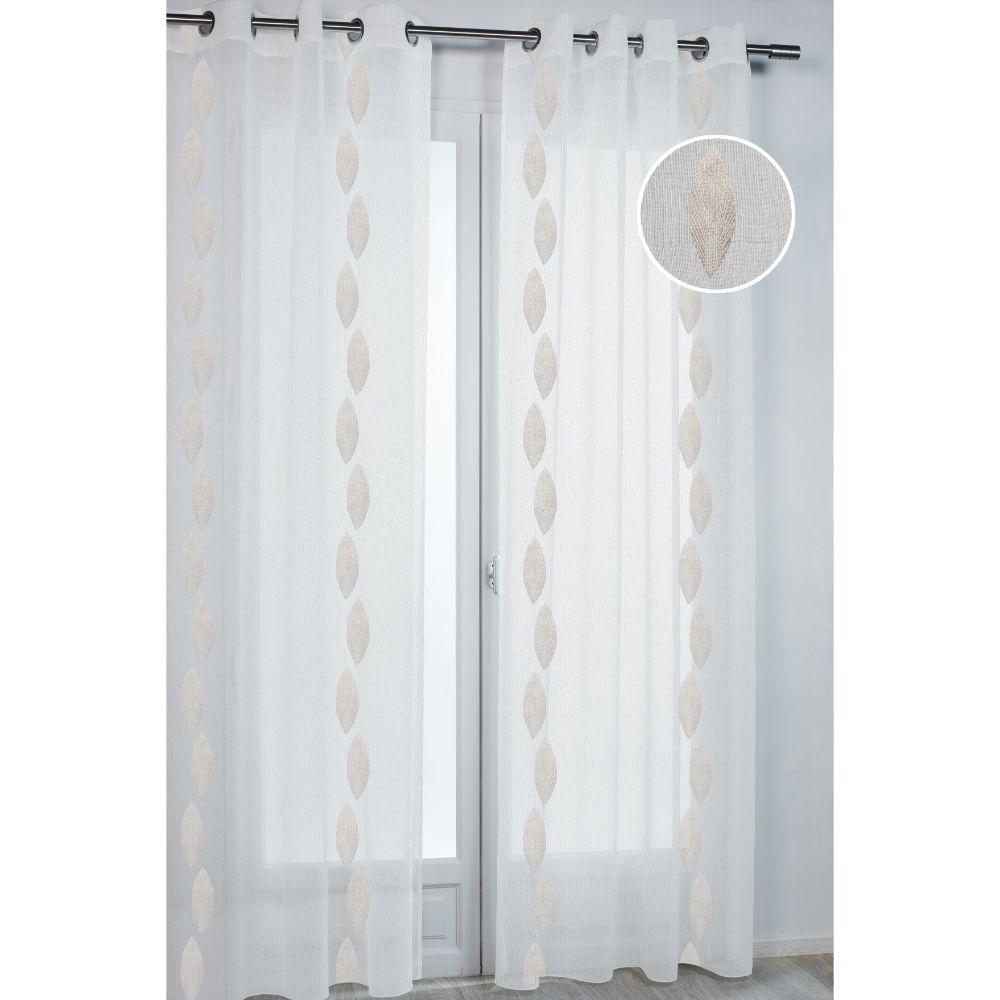 Oferte la Perdea Palazzo din 100% poliester, bej 025, 140 x 260 cm