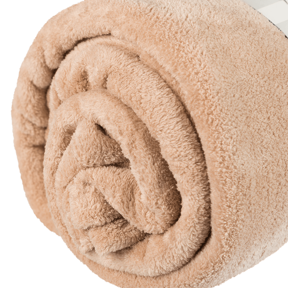 Oferte la Patura pufoasa Coral Fleece, poliester, bej taupe, 150 x 200 cm