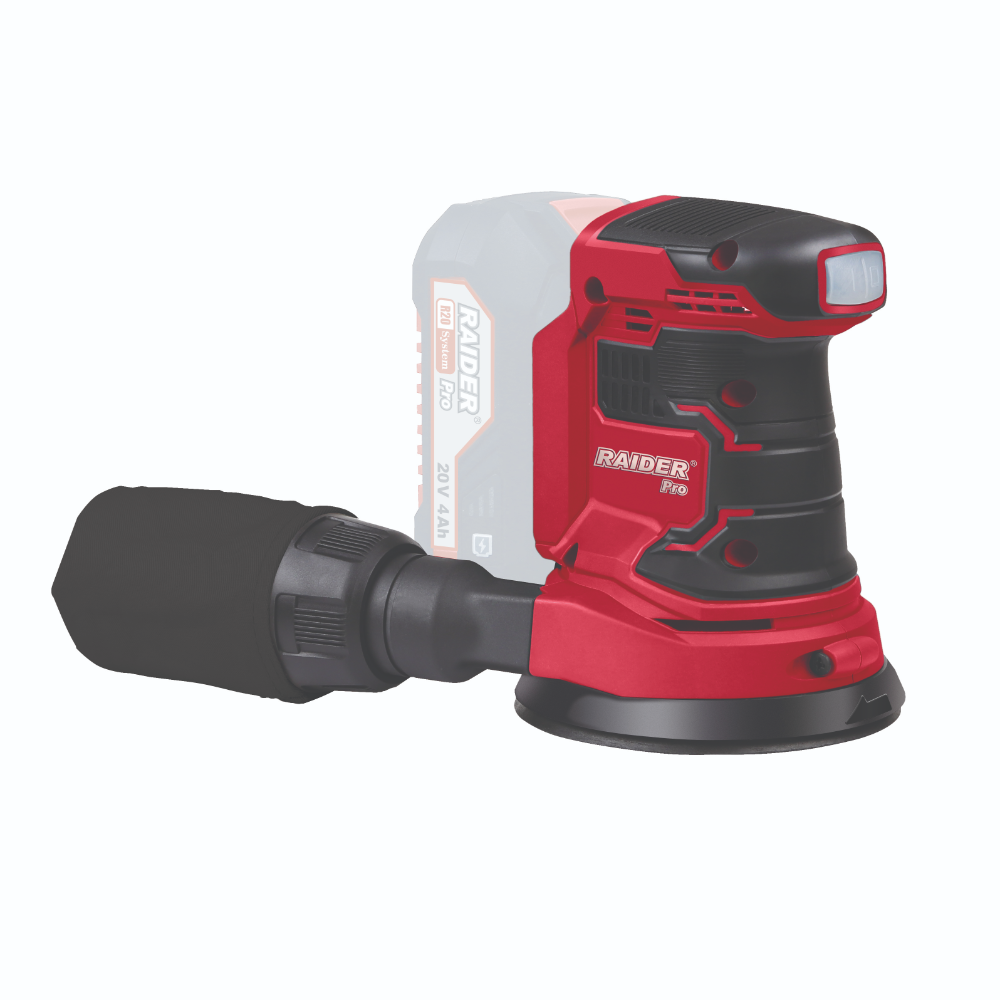 Oferte la Slefuitor orbital Raider RDP-SRSA20 Solo, 20V, fara acumulator, D 125 mm