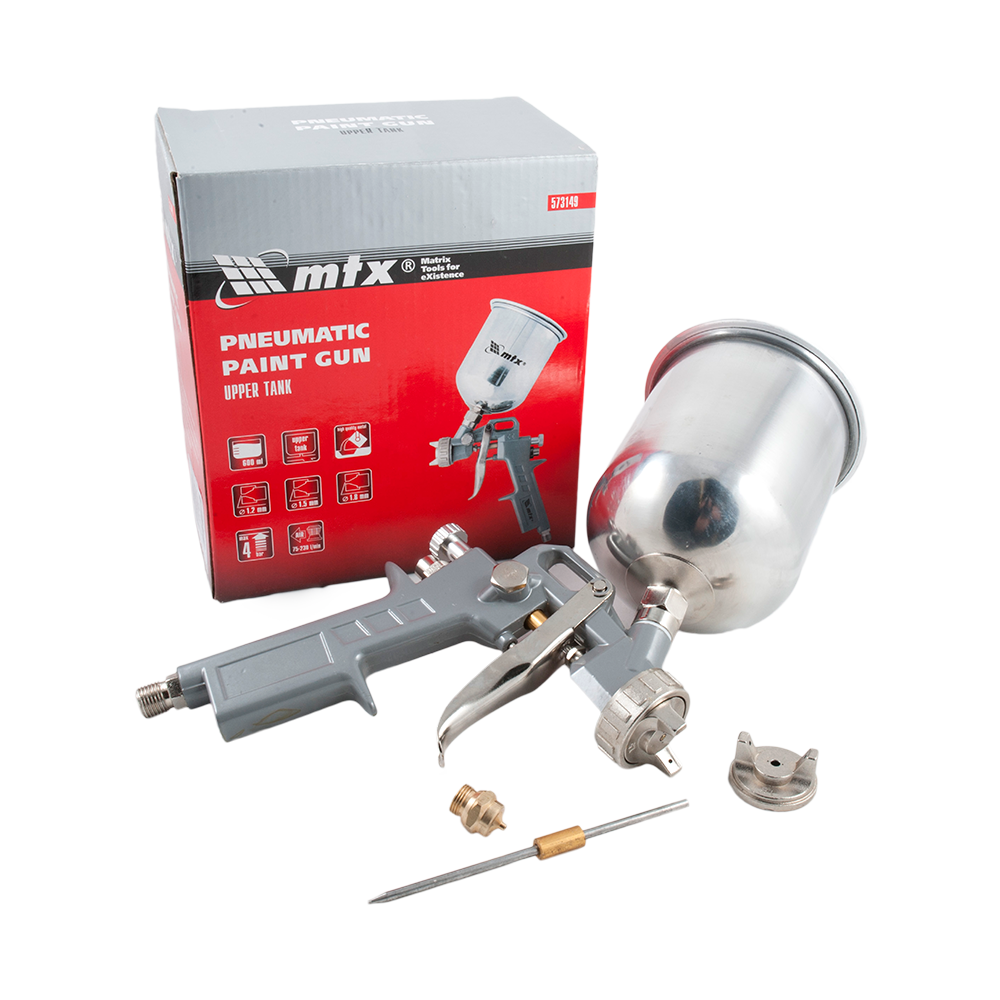 Oferte la Pistol pneumatic pentru vopsit MTX, 1,5 mm, cupa sus, 0,6 l