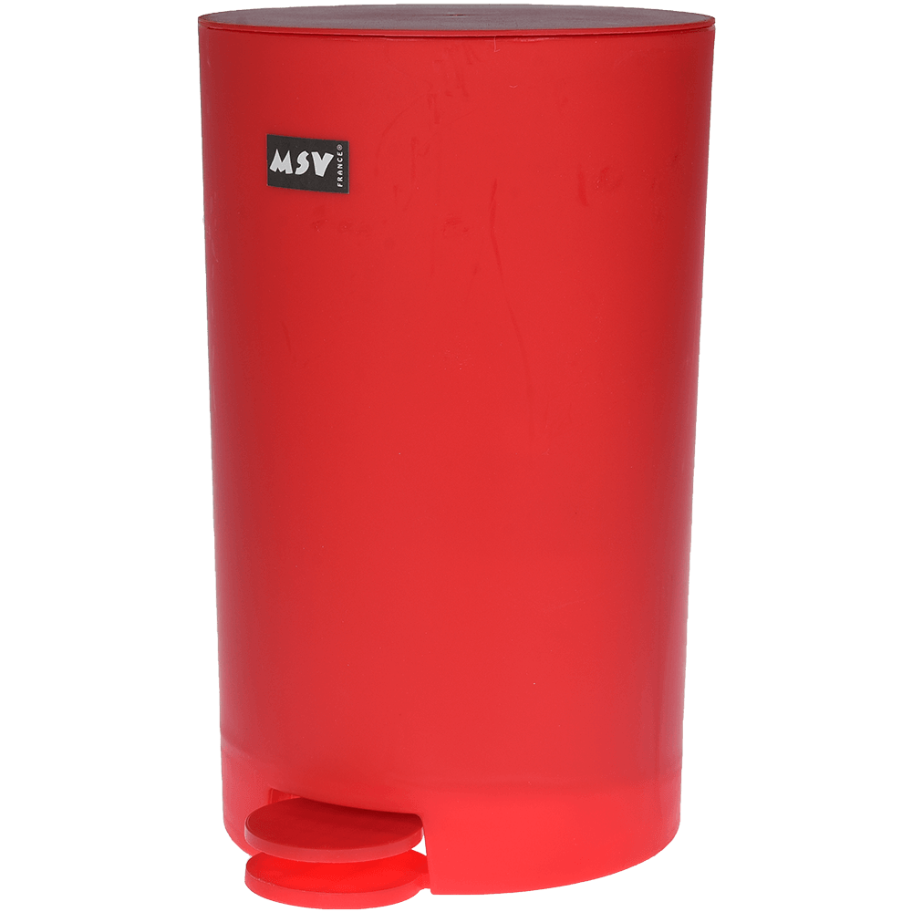 Oferte la Cos gunoi cu pedala MSV, plastic, rosu, 3 l