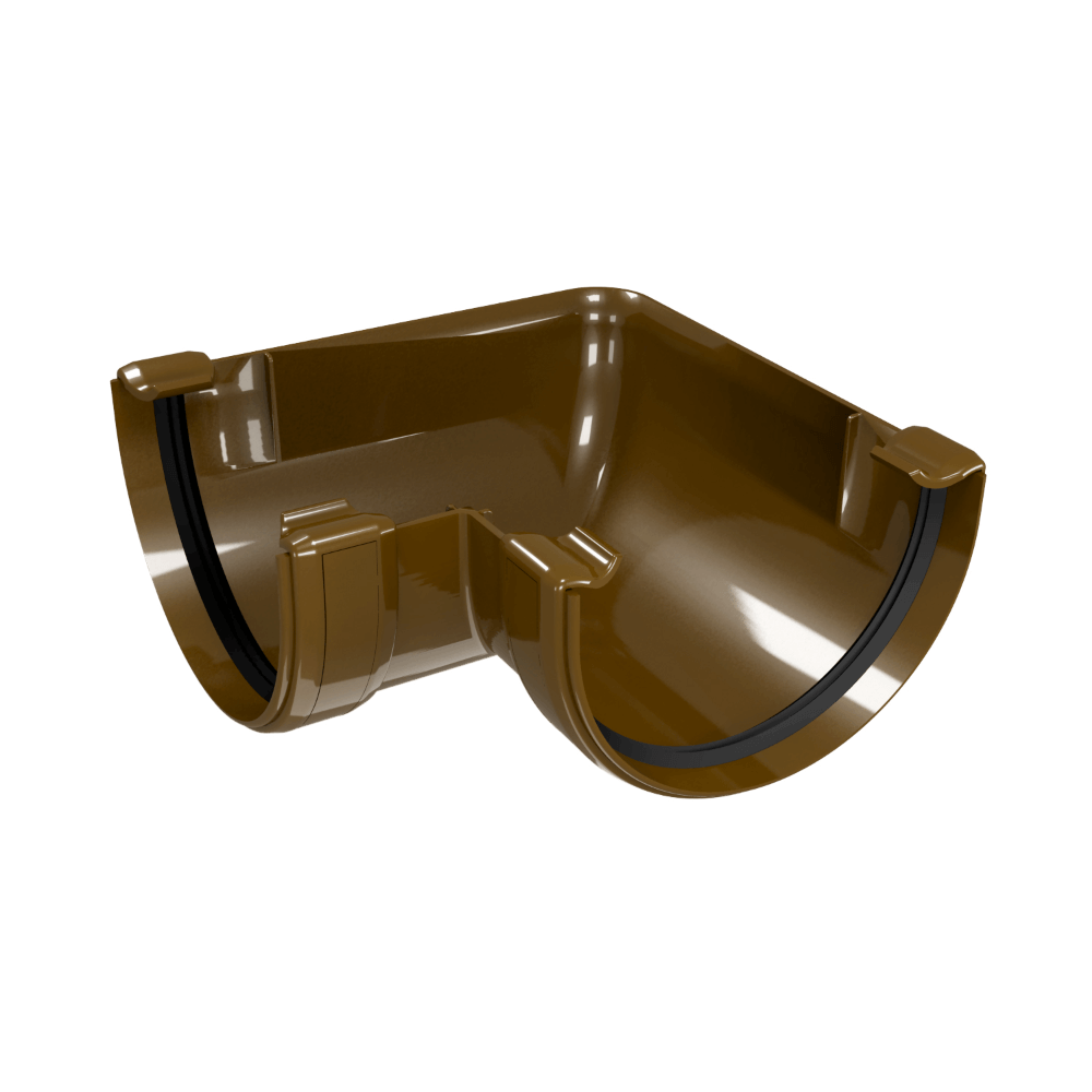 Oferte la Coltar interior/exterior pentru jgheab PVC, Regenau, diam. 125 mm, maro RAL 8017