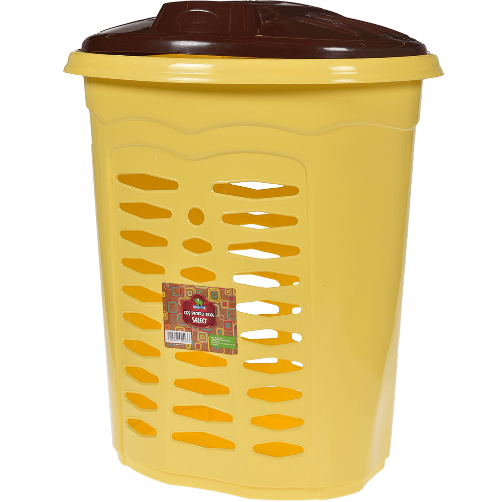 Oferte la Cos pentru rufe Inaplast, plastic, galben-maro, 35 x 45 x 50 cm