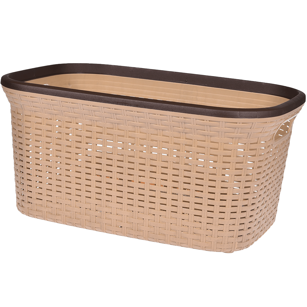 Oferte la Cos rufe mic rattan Inaplast, plastic, bej, 53 x 25 x 37 cm 