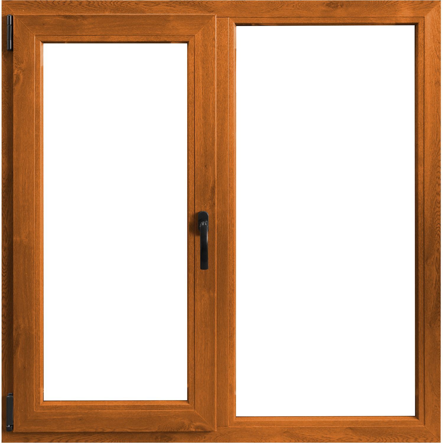Oferte la Fereastra PVC, 5 camere, deschidere stanga oscilobatant, stejar, 100 x 100 cm 