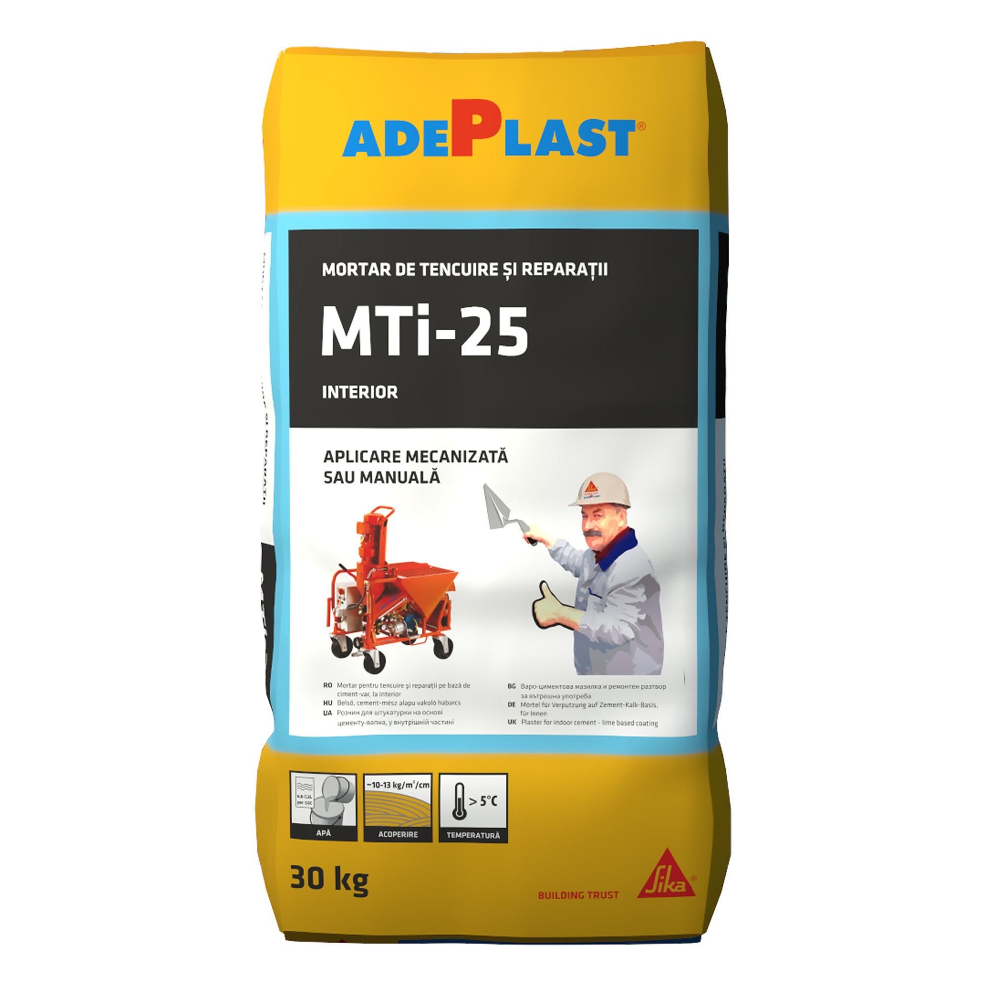 Oferte la Mortar pentru tencuieli Adeplast MTi25, aplicare manuala/mecanizata, interior, 30 kg