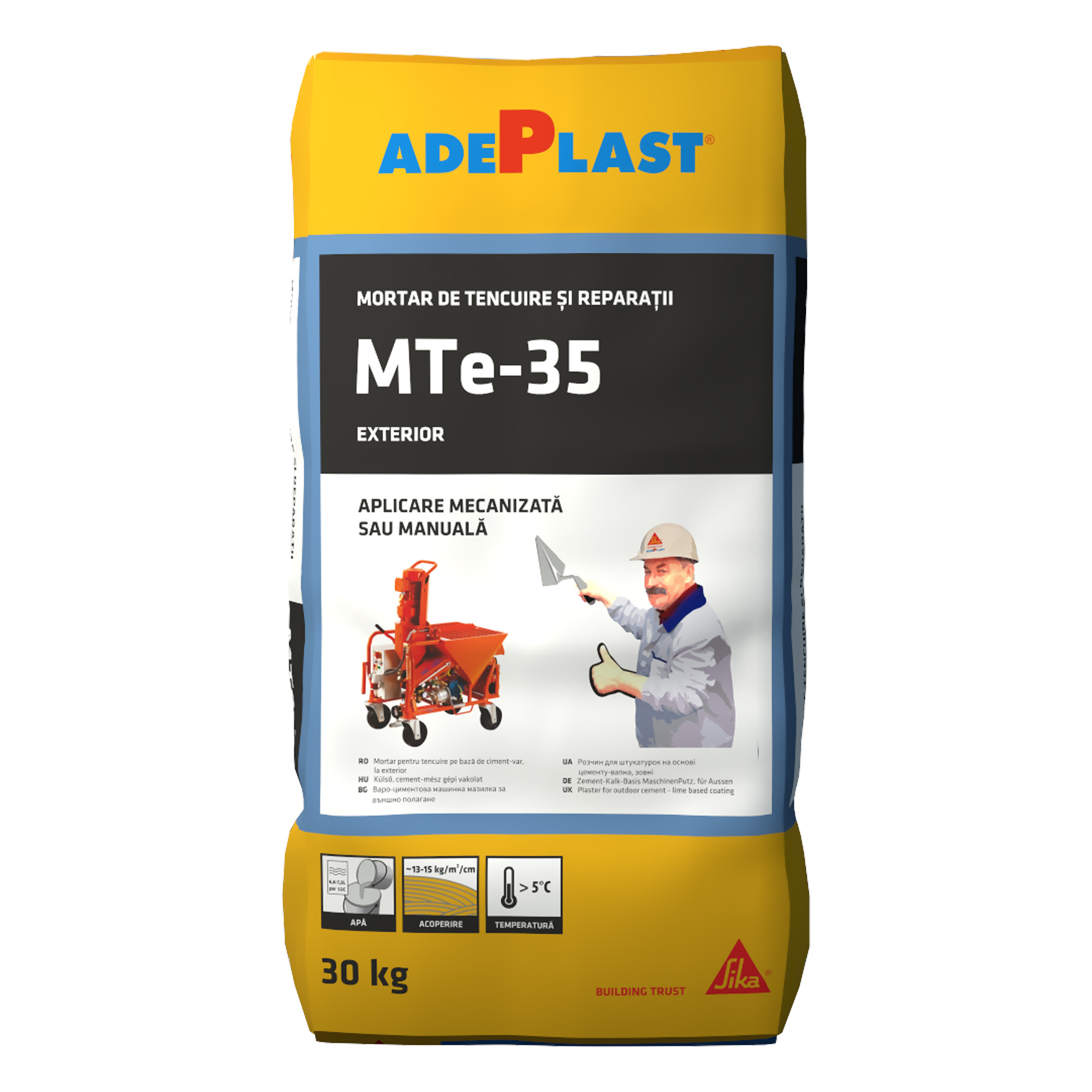 Oferte la Mortar pentru tencuieli aplicare manuala/mecanizata Adeplast MTe - 35, exterior, 30 kg
