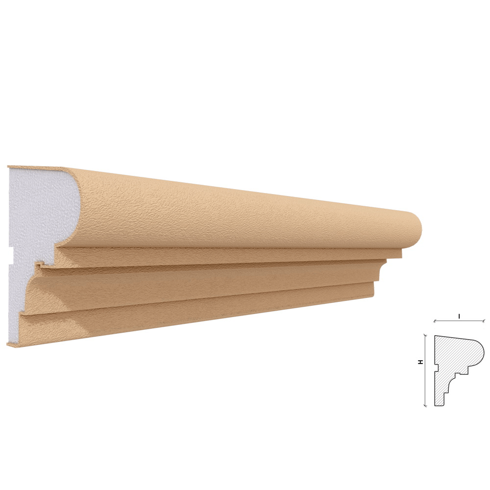 Oferte la Solbanc decorativ din polistiren EPS laminat cu rasina FP205, 100 x 70 x 2000 mm