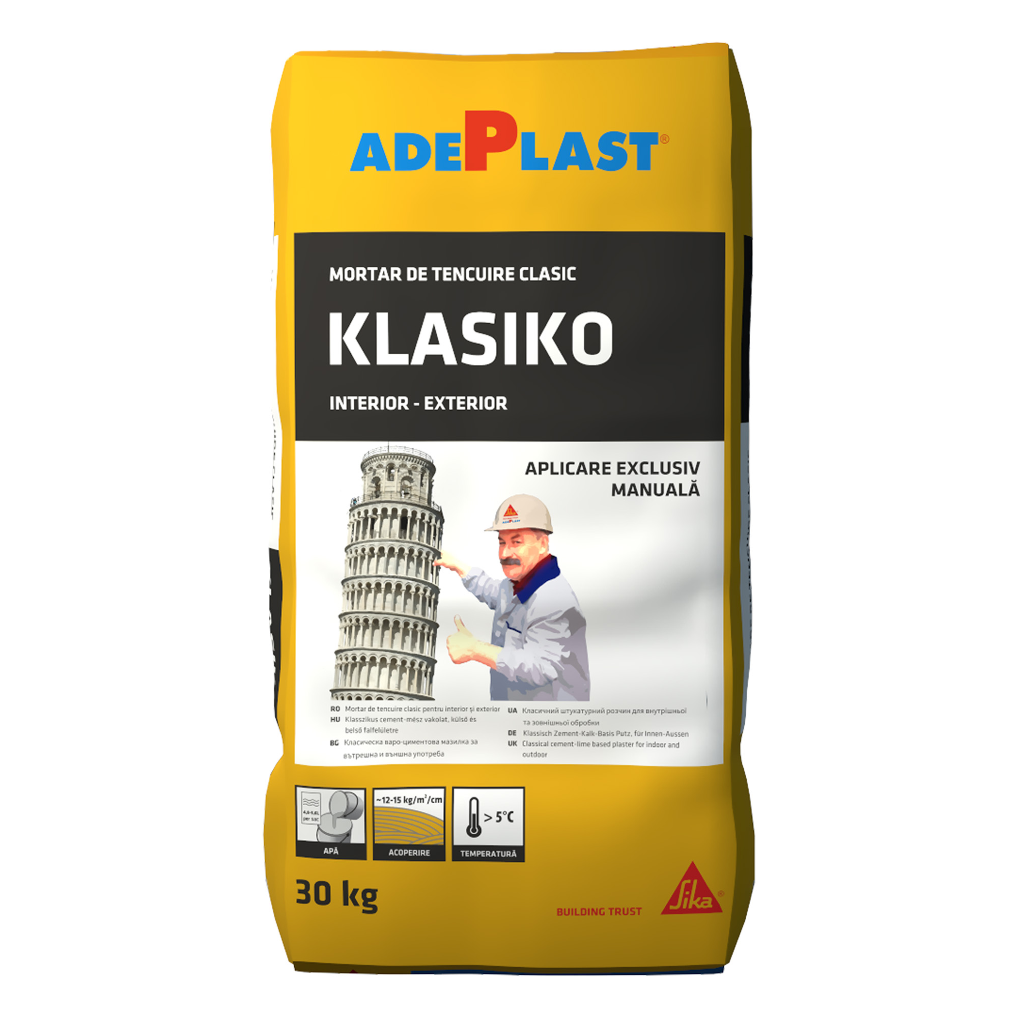 Oferte la Mortar de tencuiala Adeplast Klasiko, interior/exterior, 30 kg