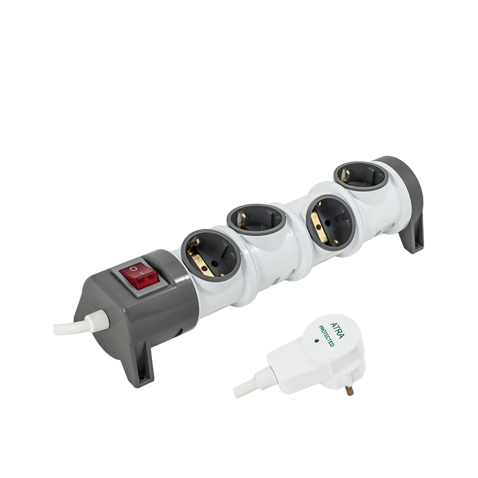 Oferte la Preungitor cu 4 prize pivotante Atra 7154, LED, 275 V, 3500W