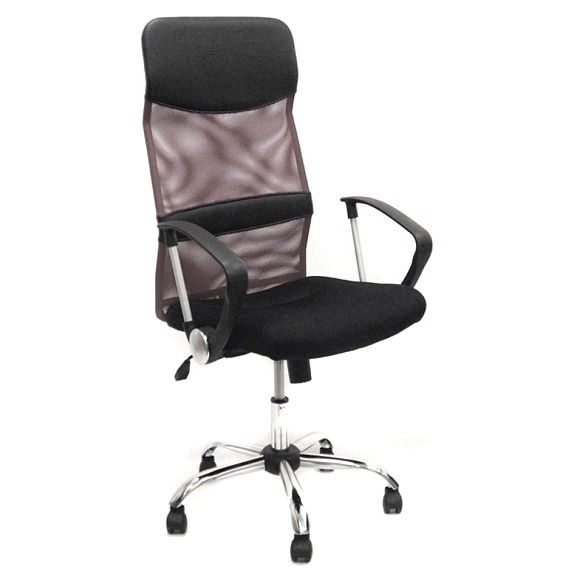 Oferte la Scaun birou directorial negru Antares CMX935, tapiterie piele ecologica si mesh, rotativ, reglabil pe inaltime, 63 x 58 x 111 - 121 cm