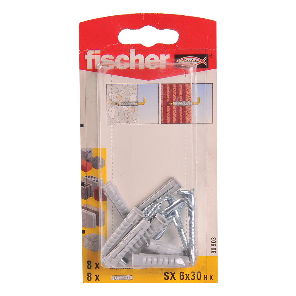 Oferte la Diblu din nailon cu surub L, Fischer SX, 6 x 30 mm, 4,2 x 40 mm, 8 buc