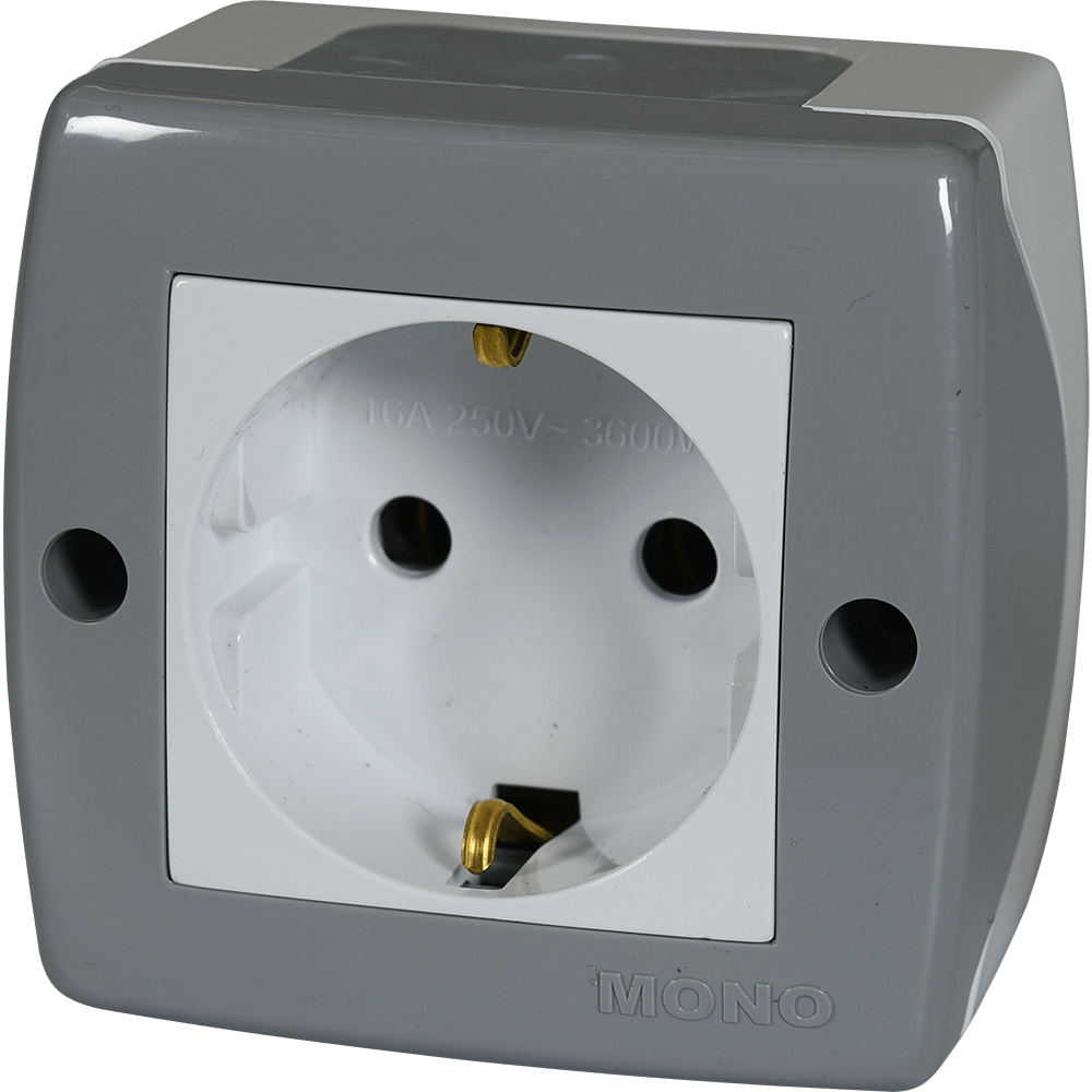 Oferte la Priza electrica simpla Lohuis Octans, contact de protectie, montaj aparent, IP44