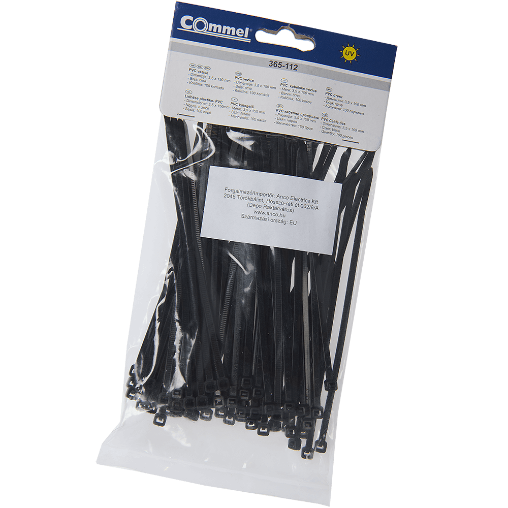 Oferte la Colier PVC Anco, 3.5 x 150 mm, negru, 100 bucati
