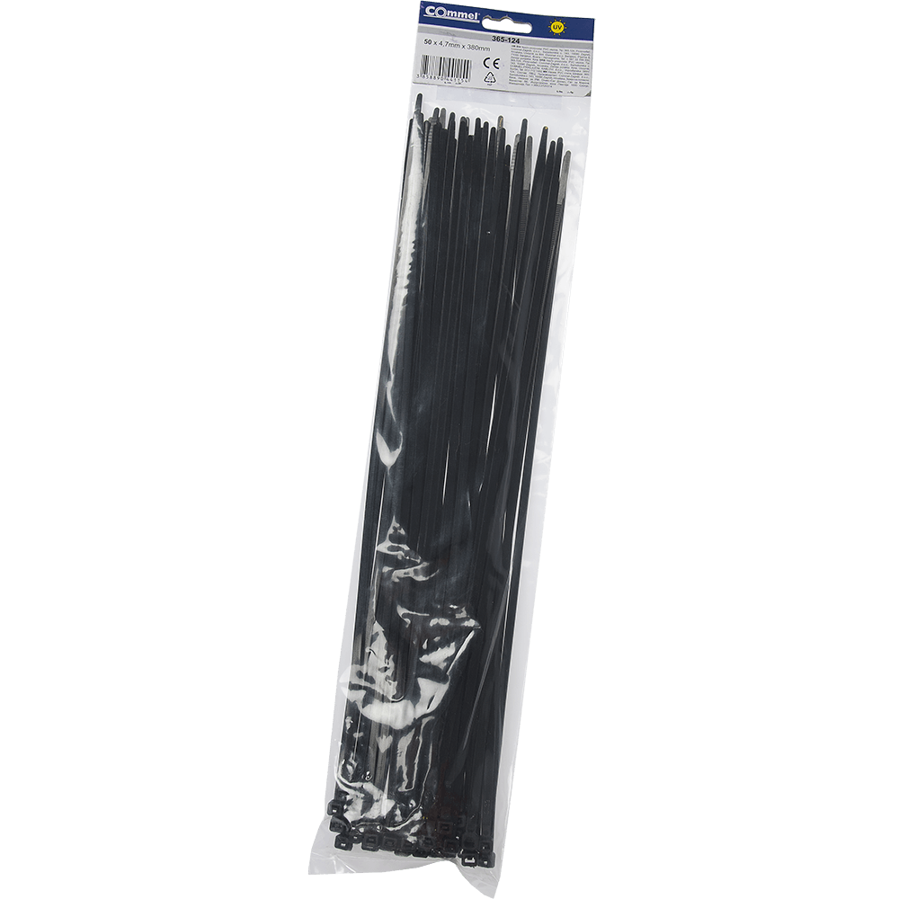 Oferte la Colier PVC Anco, 4.7 x 380 mm, negru, 50 bucati