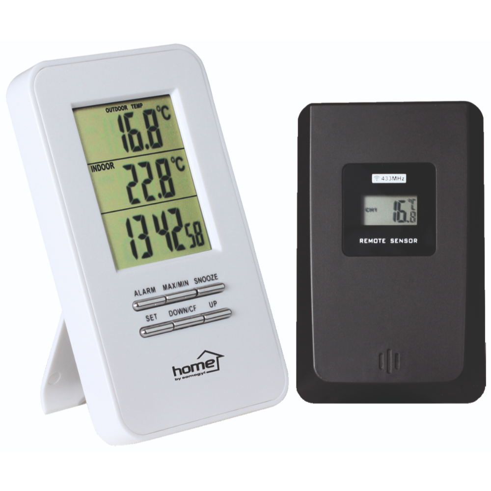 Oferte la Termometru fara fir, Home HC 11, interior-exterior, ecran LCD, ceas, desteptator 