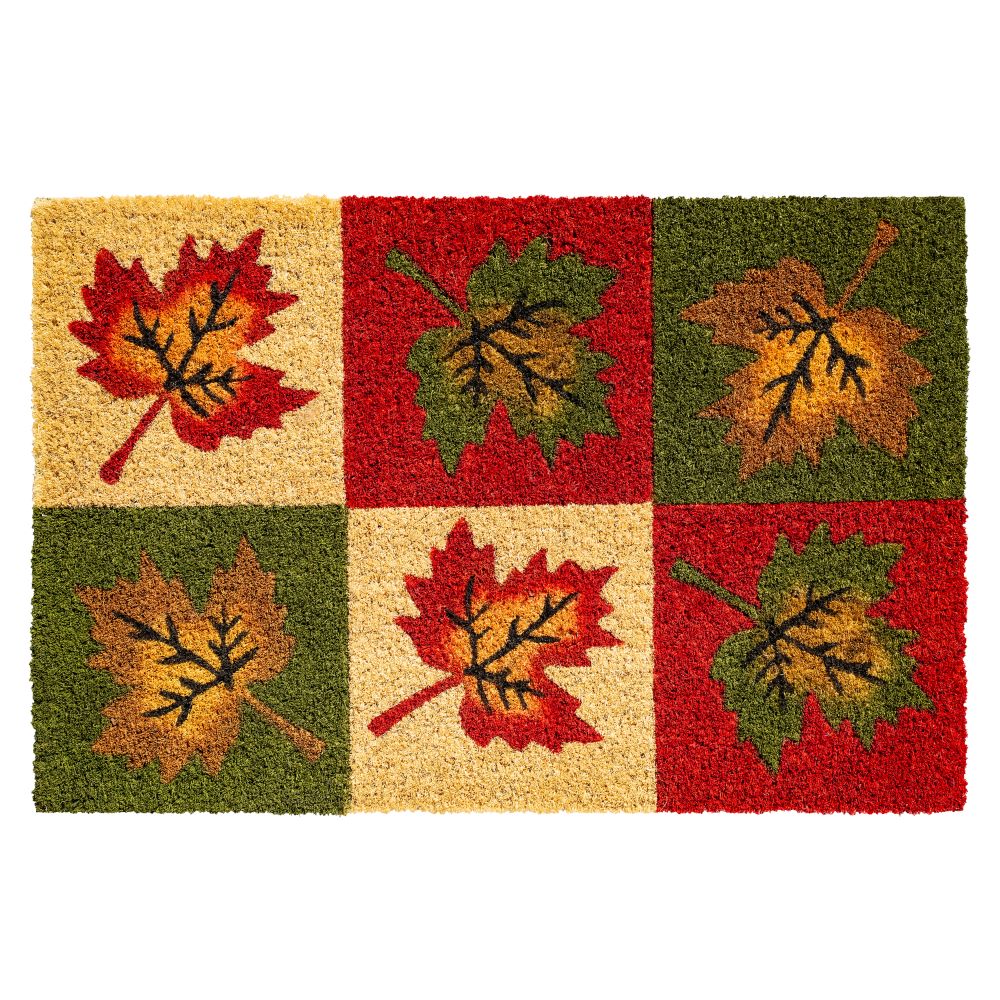 Oferte la Stergator intrare Hamat Ruco Print 740, model cu frunze, 100% fibra de nuca de cocos, 40 x 60 cm