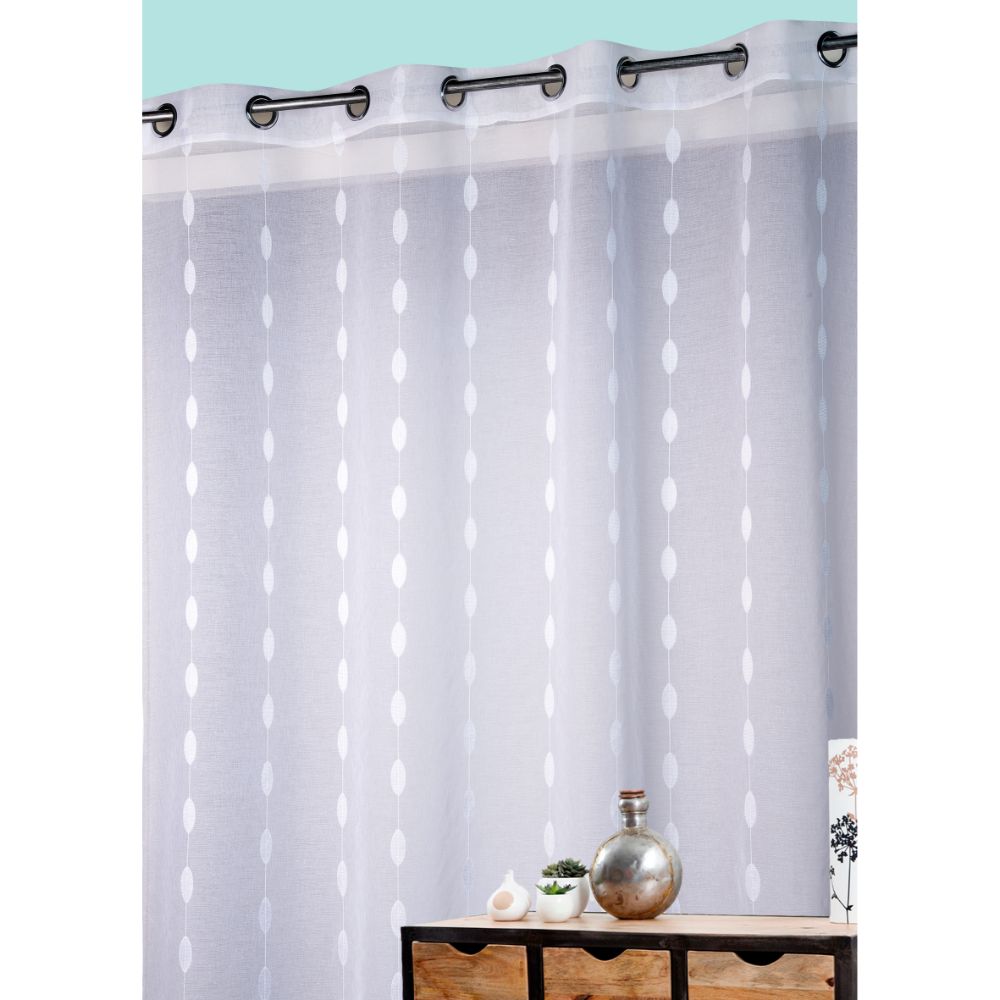 Oferte la Perdea Lisa din 100% poliester, alba 011, 140 x 260 cm