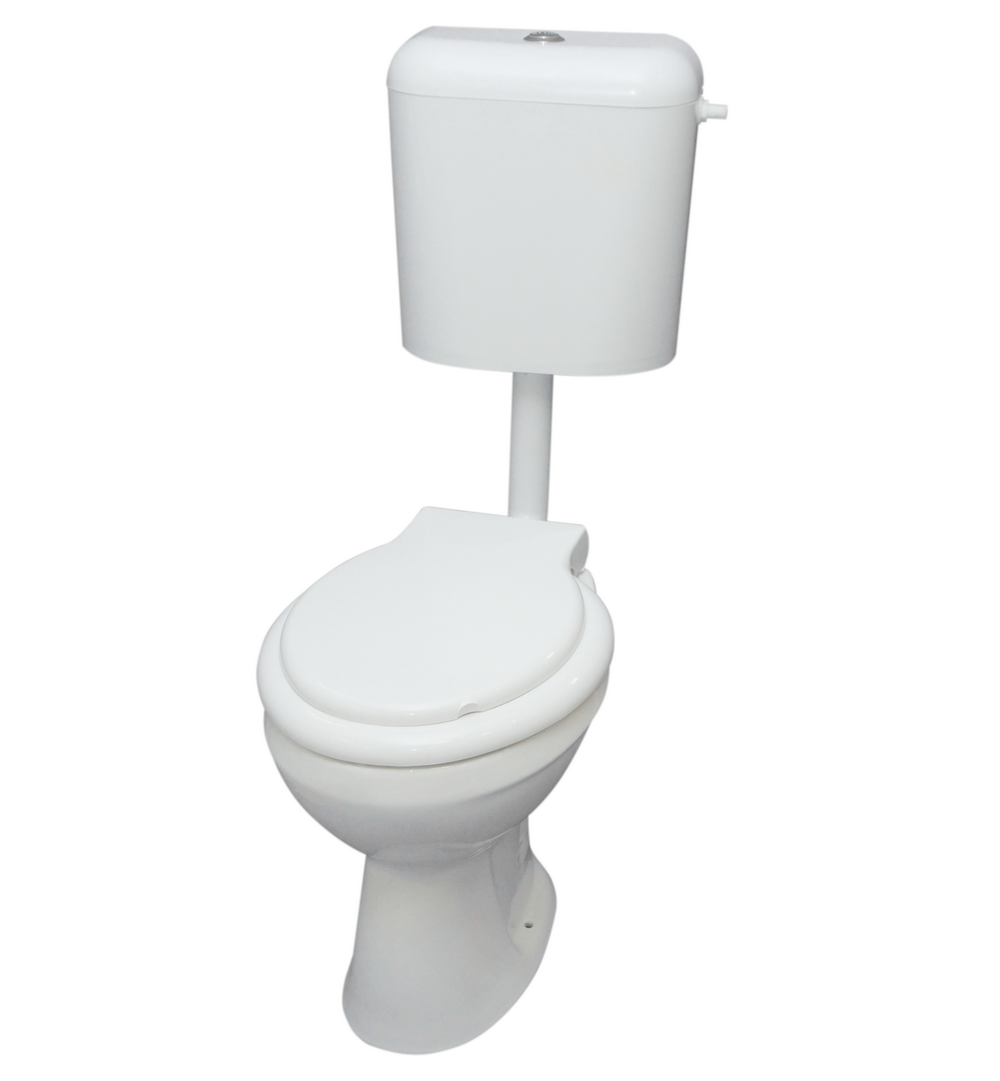 Oferte la Set Combo WC + capac + rezervor Fayans, ceramica sanitara si plastic, evacuare laterala, alb
