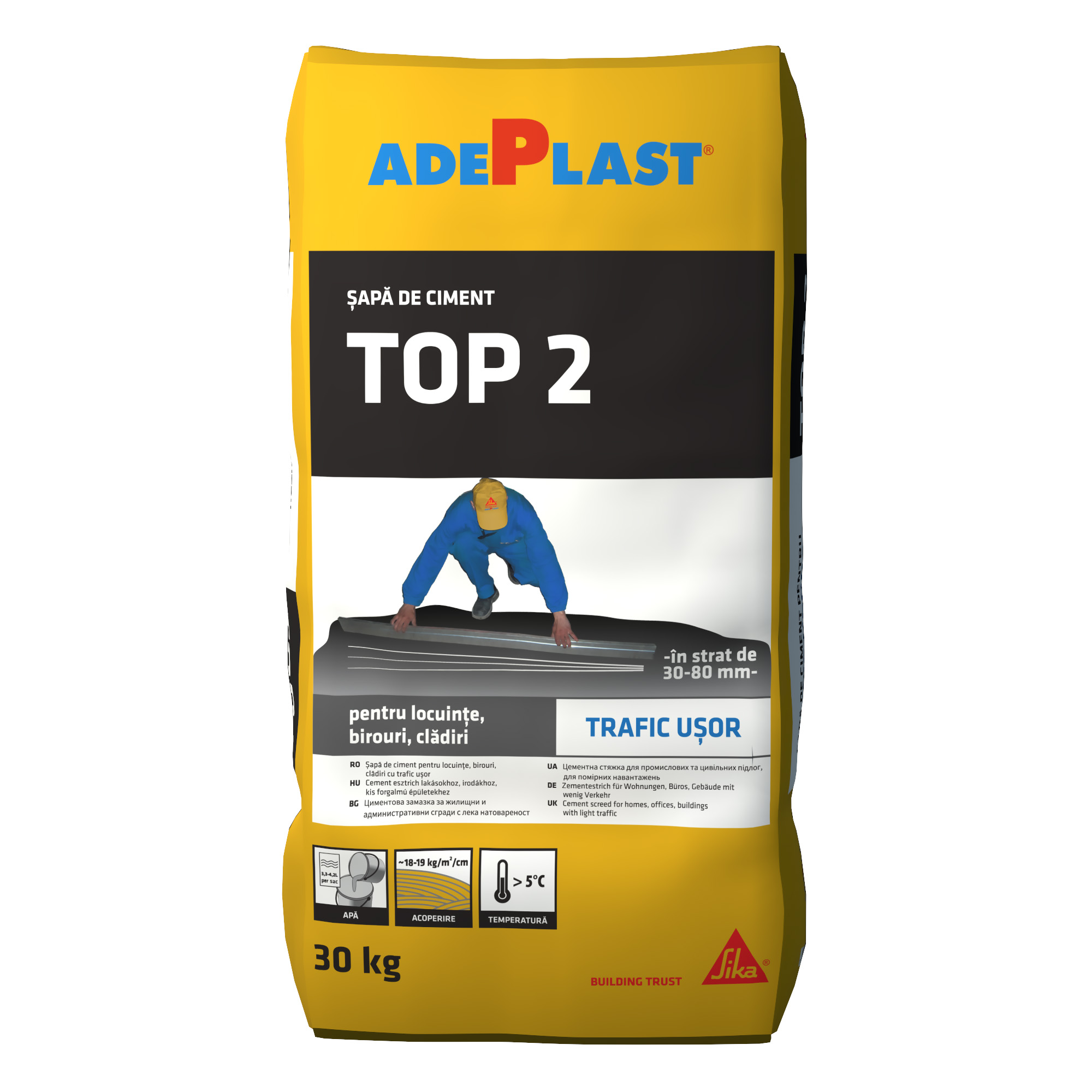 Oferte la Sapa de egalizare, Adeplast, Top 2, Interior/ exterior, sapa aditivata, 30 kg