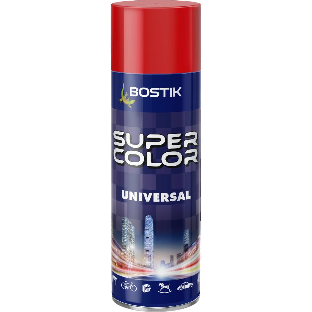 Oferte la Vopsea spray universala decorativa Bostik Super Color, rosu trafic RAL 3020, interior/exterior, 400 ml
