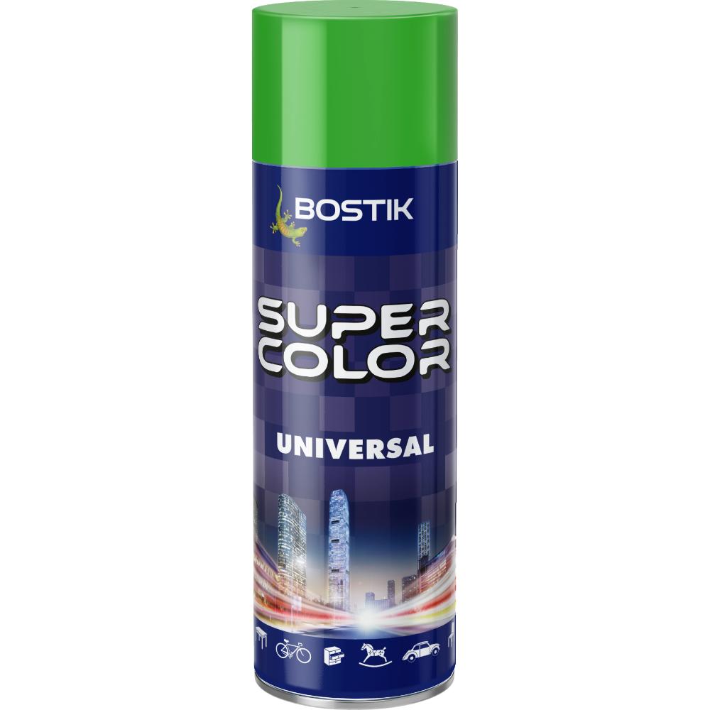 Oferte la Vopsea spray universala decorativa Bostik Super Color, verde deschis RAL 6018, interior/exterior, 400 ml
