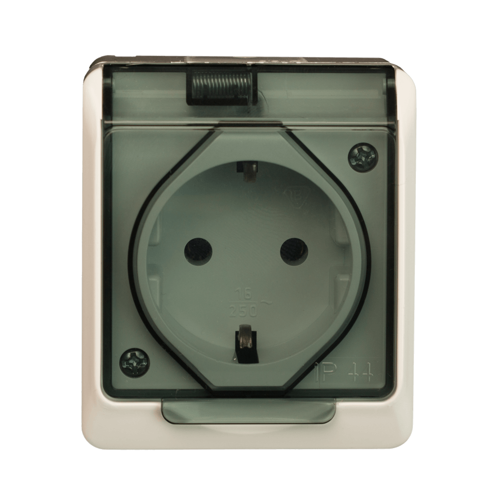 Oferte la Priza simpla cu capac de protectie Electroplast Hermes, alb, IP44 