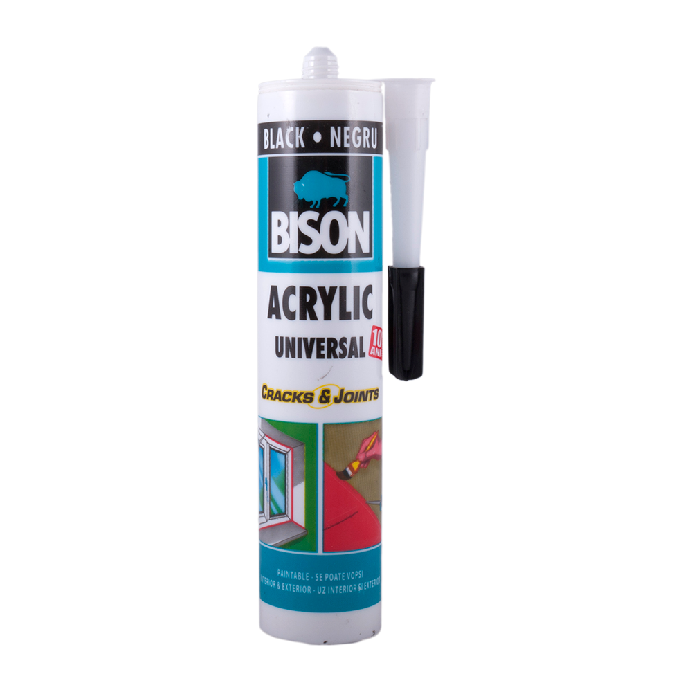 Oferte la Silicon Acril Bison negru 300 ml