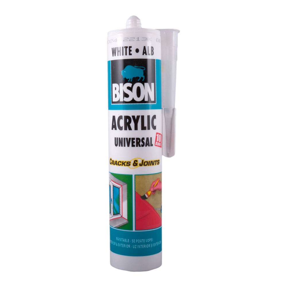 Oferte la Silicon Acril Bison alb 300 ml