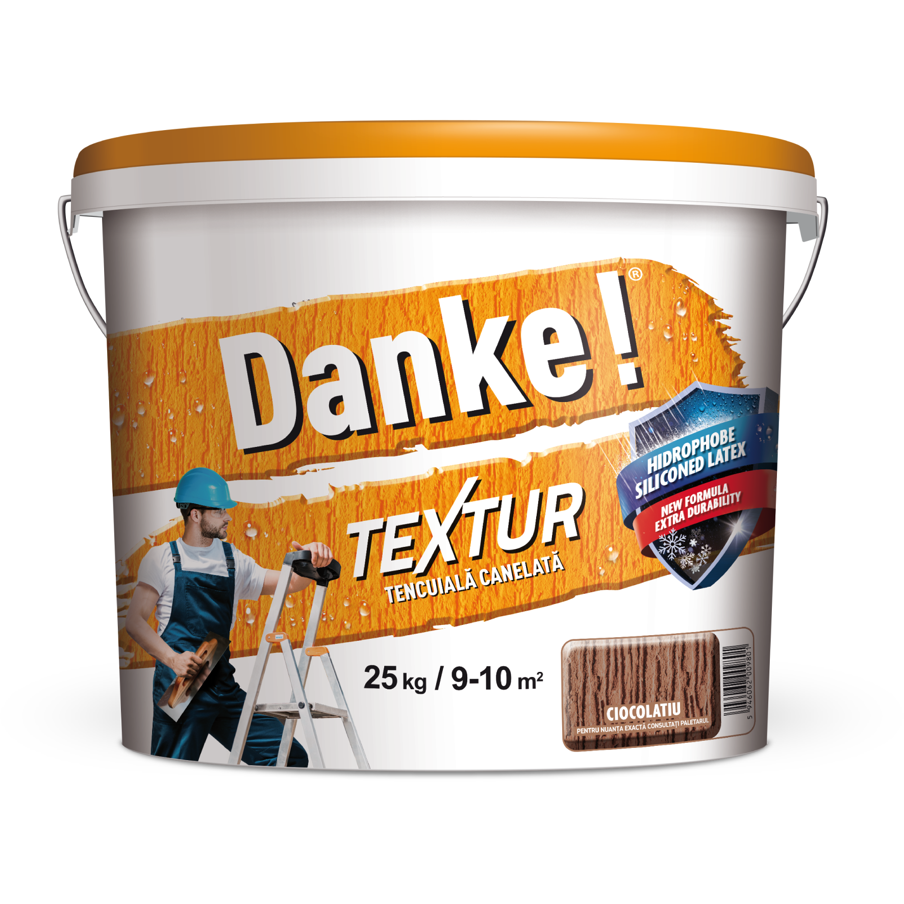 Oferte la Tencuiala decorativa siliconica Danke Textur, aspect structurat, granulatie 1.5-2 mm, interior/exterior, maro, 25 kg