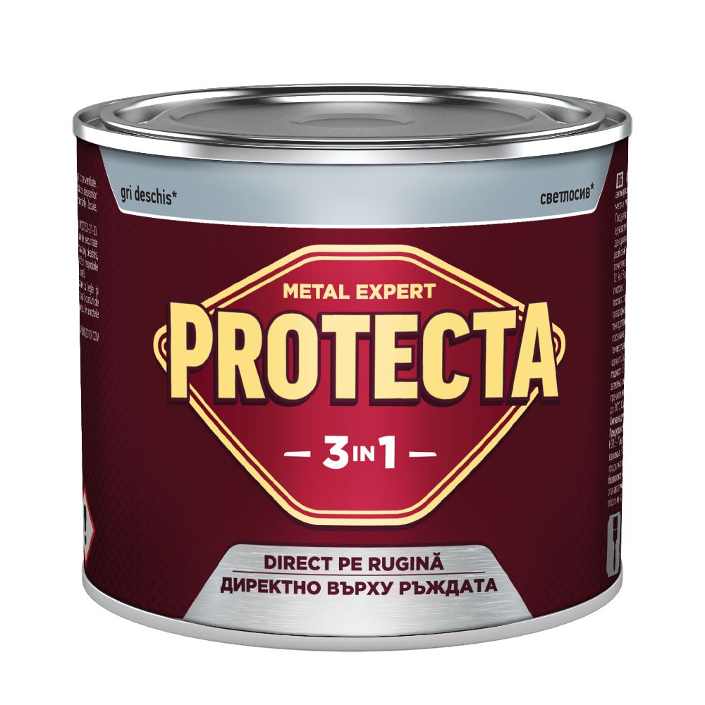 Oferte la Vopsea alchidica/email Protecta 3 in 1, gri deschis, interior/exterior, 0,5 L