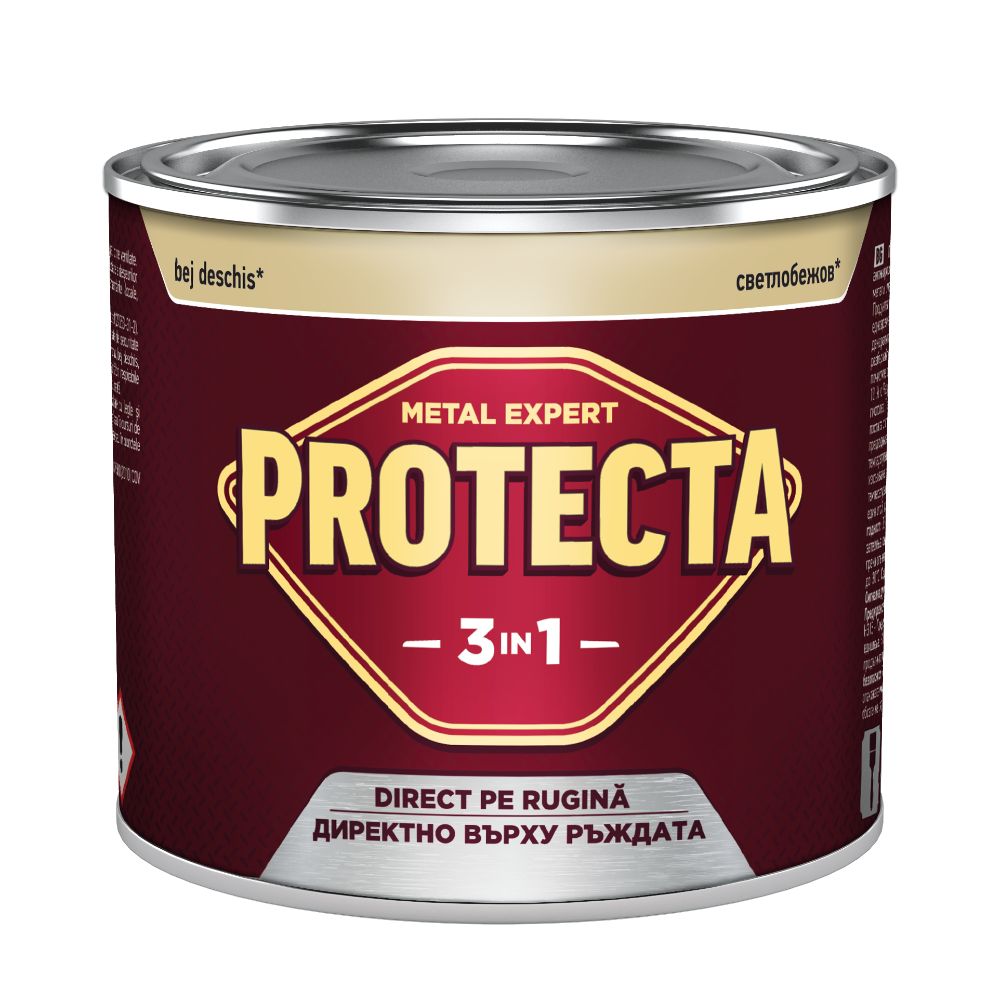 Oferte la Vopsea alchidica/email Protecta 3 in 1, bej deschis, interior/exterior, 0,5 L
