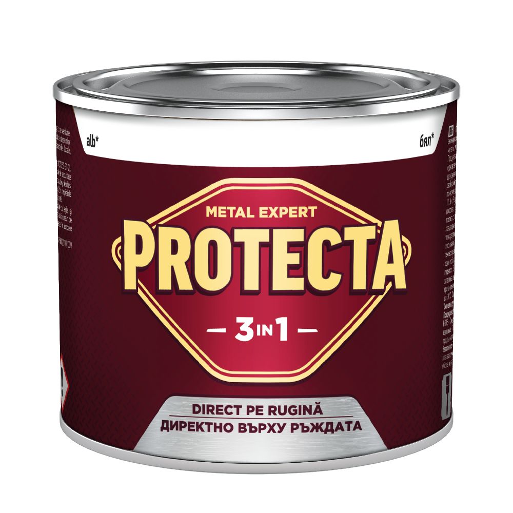 Oferte la Vopsea alchidica/email Protecta 3 in 1, alb, interior/exterior, 0,5 L