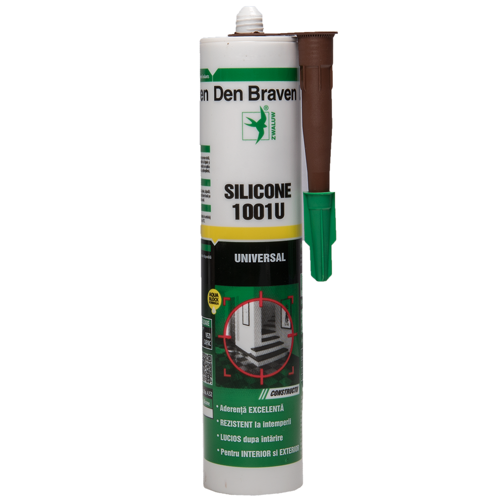 Oferte la Silicon universal Den Braven 1001 U, maro, interior / exterior, 280 ml