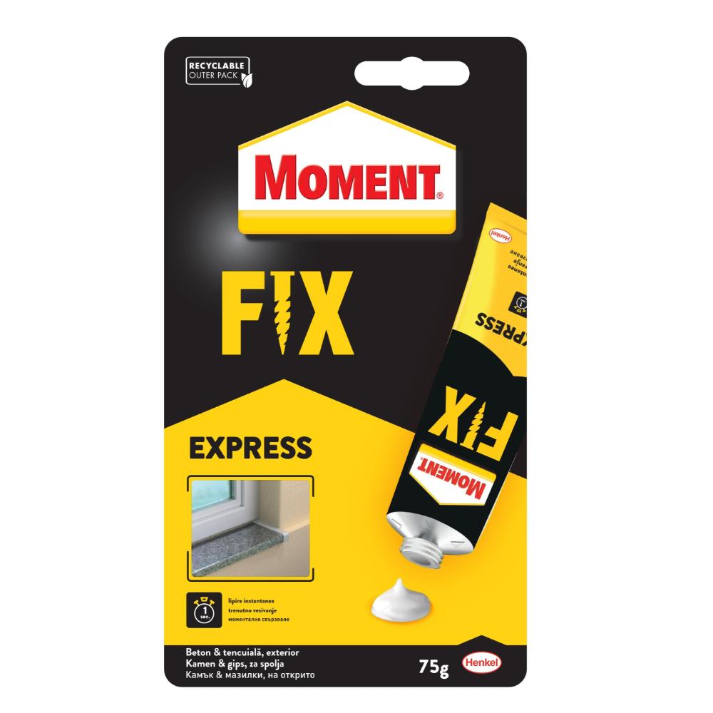 Oferte la Adeziv pentru suprafete multiple, interior/exterior, Moment Fix Express, crem, 75 gr